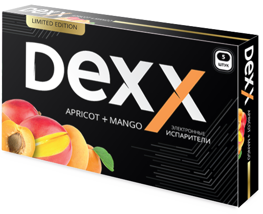 Купить Dexx - Абрикос-манго, 600 затяжек, 12 мг (1,2%)