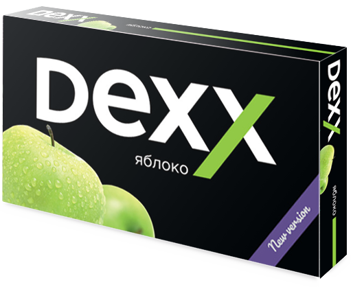 Купить Dexx - Яблоко, 600 затяжек, 12 мг (1,2%)